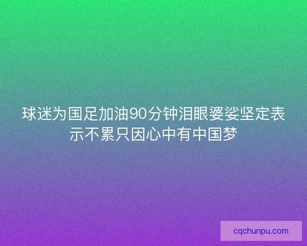 球迷为国足加油90分钟泪眼婆娑坚定表示不累只因心中有中国梦